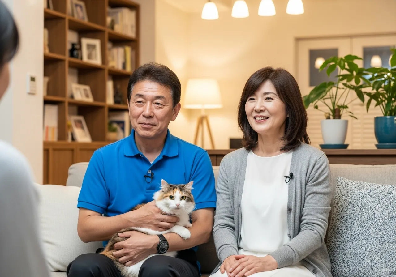 ミケちゃんと飼い主様ご夫婦